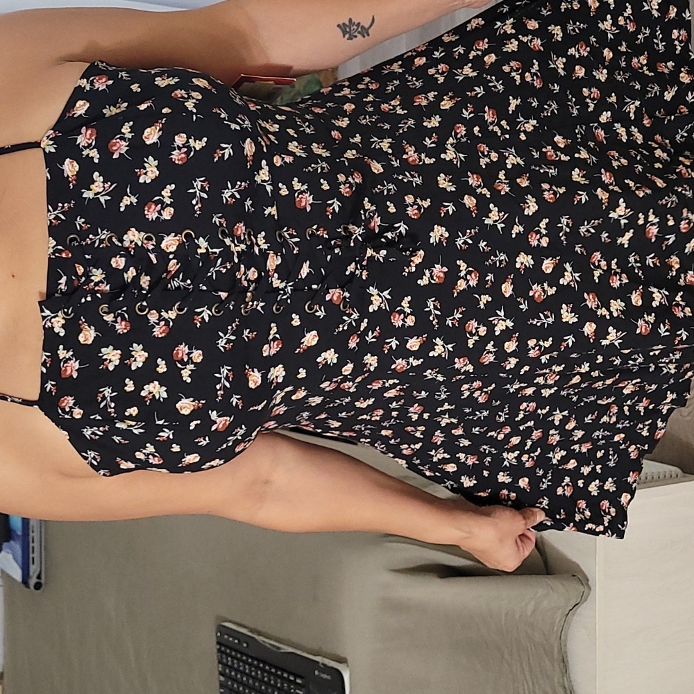 Mossimo Supply Co. Black Floral Dress